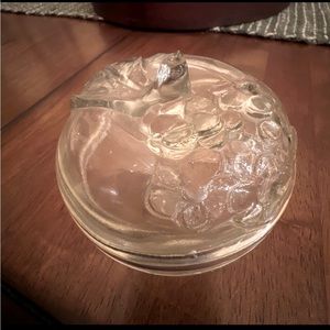 Vintage Grape Glass Condiment Jam Jar